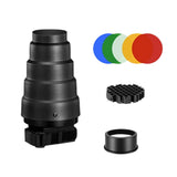 Maxbell Conical Optical Snoot Kit Easy to Install Portable Attachment Honeycomb Grid Style C