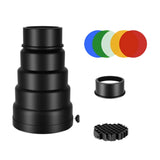 Maxbell Conical Optical Snoot Kit Easy to Install Portable Attachment Honeycomb Grid Style D