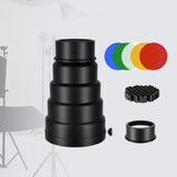 Maxbell Conical Optical Snoot Kit Easy to Install Portable Attachment Honeycomb Grid Style D