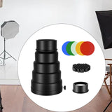 Maxbell Conical Optical Snoot Kit Easy to Install Portable Attachment Honeycomb Grid Style D