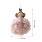 Maxbell Christmas Plush Angel Girl Hanging Decorations Ornament for Office Door Home Style A