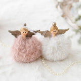 Maxbell Christmas Plush Angel Girl Hanging Decorations Ornament for Office Door Home Style A