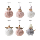 Maxbell Christmas Plush Angel Girl Hanging Decorations Ornament for Office Door Home Style A