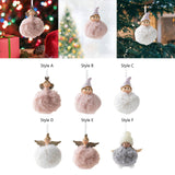 Maxbell Christmas Plush Angel Girl Hanging Decorations Ornament for Office Door Home Style A