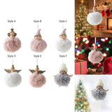 Maxbell Christmas Plush Angel Girl Hanging Decorations Ornament for Office Door Home Style A