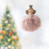 Maxbell Christmas Plush Angel Girl Hanging Decorations Ornament for Office Door Home Style A