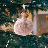 Maxbell Christmas Plush Angel Girl Hanging Decorations Ornament for Office Door Home Style A