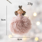 Maxbell Christmas Plush Angel Girl Hanging Decorations Ornament for Office Door Home Style A