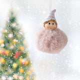 Maxbell Christmas Plush Angel Girl Hanging Decorations Ornament for Office Door Home Style B