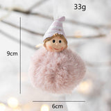 Maxbell Christmas Plush Angel Girl Hanging Decorations Ornament for Office Door Home Style B