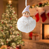 Maxbell Christmas Plush Angel Girl Hanging Decorations Ornament for Office Door Home Style C