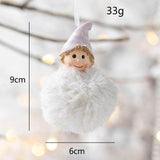 Maxbell Christmas Plush Angel Girl Hanging Decorations Ornament for Office Door Home Style C