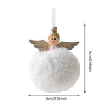 Maxbell Christmas Plush Angel Girl Hanging Decorations Ornament for Office Door Home Style D