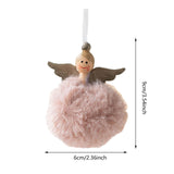 Maxbell Christmas Plush Angel Girl Hanging Decorations Ornament for Office Door Home Style E