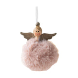 Maxbell Christmas Plush Angel Girl Hanging Decorations Ornament for Office Door Home Style E