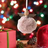 Maxbell Christmas Plush Angel Girl Hanging Decorations Ornament for Office Door Home Style E
