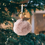 Maxbell Christmas Plush Angel Girl Hanging Decorations Ornament for Office Door Home Style E