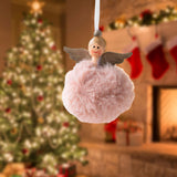 Maxbell Christmas Plush Angel Girl Hanging Decorations Ornament for Office Door Home Style E