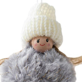 Maxbell Christmas Plush Angel Girl Hanging Decorations Ornament for Office Door Home Style F
