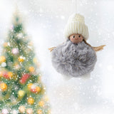 Maxbell Christmas Plush Angel Girl Hanging Decorations Ornament for Office Door Home Style F