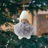 Maxbell Christmas Plush Angel Girl Hanging Decorations Ornament for Office Door Home Style F