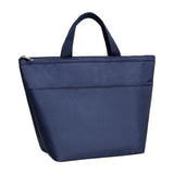 Maxbell Oxford Cloth Lunch Handbag Large Capacity Lunch Pouch for Work Travel School Navy Blue