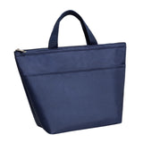 Maxbell Oxford Cloth Lunch Handbag Large Capacity Lunch Pouch for Work Travel School Navy Blue