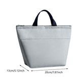 Maxbell Oxford Cloth Lunch Handbag Large Capacity Lunch Pouch for Work Travel School Gray