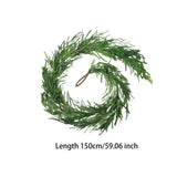 Maxbell Christmas Greenery Garland Party Xmas Stairs Artificial Norfolk Pine Garland 150cm