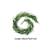 Maxbell Christmas Greenery Garland Party Xmas Stairs Artificial Norfolk Pine Garland 180cm