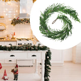 Maxbell Christmas Greenery Garland Party Xmas Stairs Artificial Norfolk Pine Garland 270cm