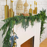 Maxbell Christmas Greenery Garland Party Xmas Stairs Artificial Norfolk Pine Garland 270cm