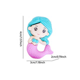 Maxbell 6 Pieces Mermaid Erasers Easter Egg Fillers Classroom Prizes for Girls Gifts