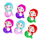 Maxbell 6 Pieces Mermaid Erasers Easter Egg Fillers Classroom Prizes for Girls Gifts