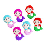 Maxbell 6 Pieces Mermaid Erasers Easter Egg Fillers Classroom Prizes for Girls Gifts