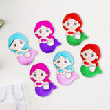 Maxbell 6 Pieces Mermaid Erasers Easter Egg Fillers Classroom Prizes for Girls Gifts