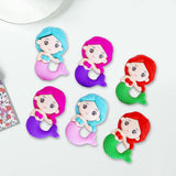 Maxbell 6 Pieces Mermaid Erasers Easter Egg Fillers Classroom Prizes for Girls Gifts
