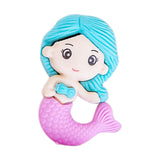 Maxbell 6 Pieces Mermaid Erasers Easter Egg Fillers Classroom Prizes for Girls Gifts