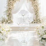 Maxbell Giant Artificial Flower Backdrop Wedding Decoration for Home Outdoor Mariage White