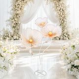 Maxbell Giant Artificial Flower Backdrop Wedding Decoration for Home Outdoor Mariage Gradient Champagne