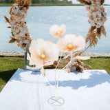 Maxbell Giant Artificial Flower Backdrop Wedding Decoration for Home Outdoor Mariage Gradient Champagne
