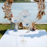 Maxbell Giant Artificial Flower Backdrop Wedding Decoration for Home Outdoor Mariage Gradient Blue