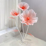 Maxbell Giant Artificial Flower Backdrop Wedding Decoration for Home Outdoor Mariage Gradient Red