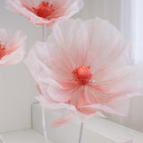 Maxbell Giant Artificial Flower Backdrop Wedding Decoration for Home Outdoor Mariage Gradient Red