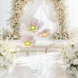 Maxbell Giant Artificial Flower Backdrop Wedding Decoration for Home Outdoor Mariage Gradient Pink