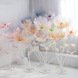 Maxbell Giant Artificial Flower Backdrop Wedding Decoration for Home Outdoor Mariage Gradient Orange