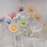 Maxbell Giant Artificial Flower Backdrop Wedding Decoration for Home Outdoor Mariage Gradient Orange