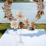 Maxbell Giant Artificial Flower Backdrop Wedding Decoration for Home Outdoor Mariage Gradient Orange