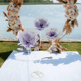 Maxbell Giant Artificial Flower Backdrop Wedding Decoration for Home Outdoor Mariage Gradient Purple