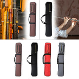 Maxbell Bamboo Flute Carrying Case Organizer Accessories with Shoulder Strap Handbag Coffee